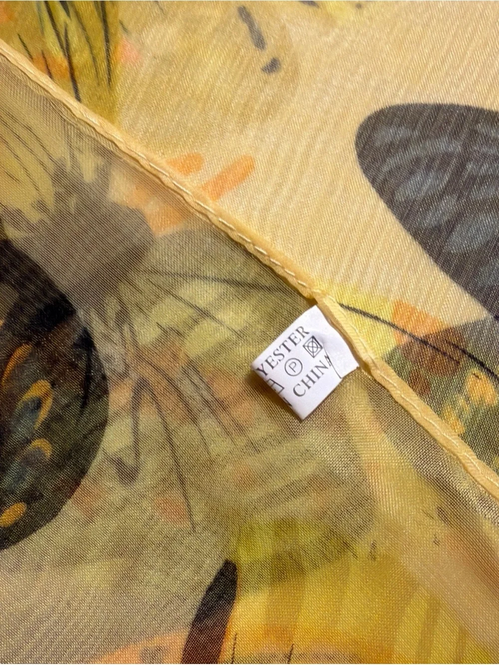 Vintage Lot of 3 Butterfly & Bugs Print Scarves Silk & Polyester 1 New
